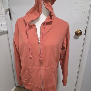 Time and Tru Women's Peach Zip-Up Hoodie Size Medium